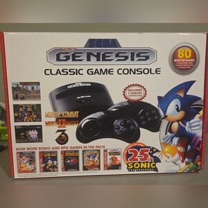 Sega Genesis Classic Game Console 25th Anniversary 80 Built In Games